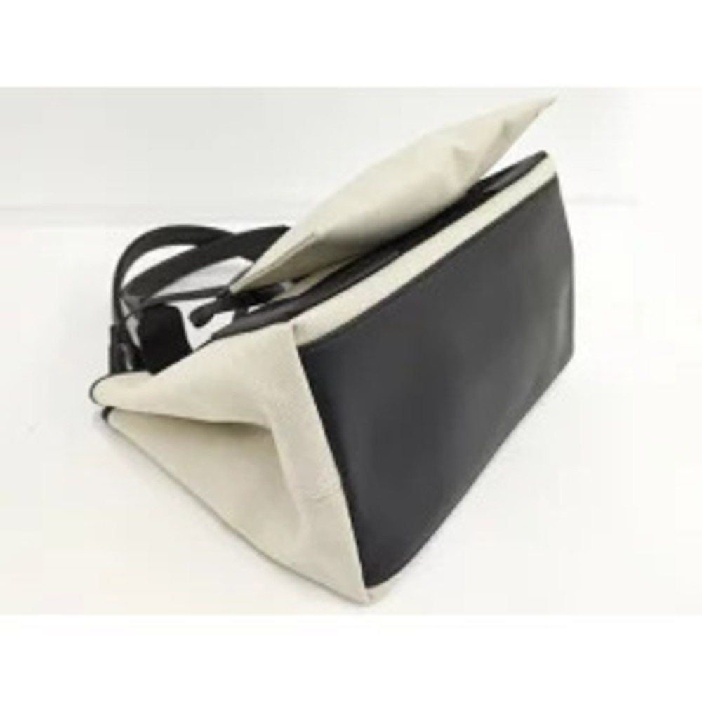 BALENCIAGA Navy Blue Cabas Tote Bag Canvas White - Picture 5 of 9